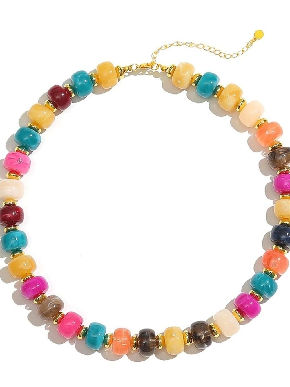 Boho Statement Resin Bead Choker Necklace